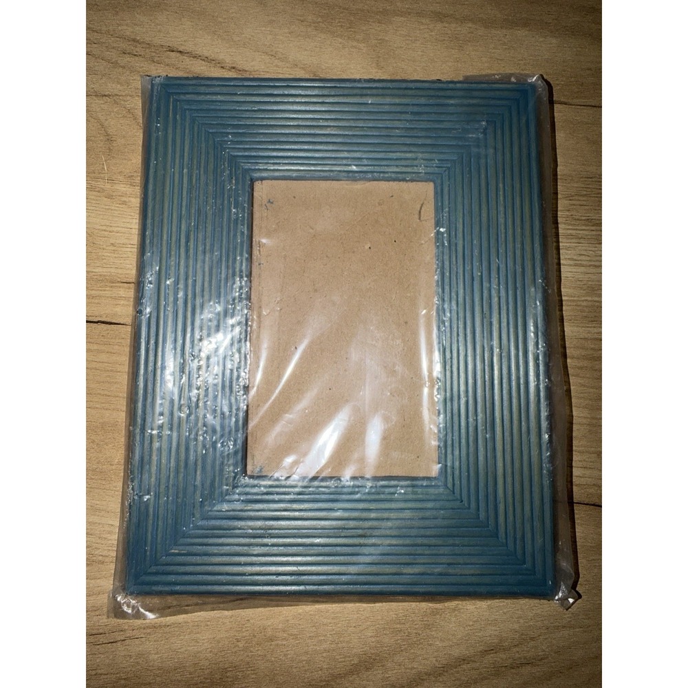 IKEA Dront Picture Frame Discontinued Ribbed texture and muted blue finish T